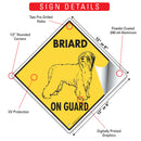 Briard On Guard Dog Signs or Sticker-3