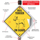 Bull Terrier On Guard Dog Signs or Sticker-4
