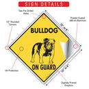 Bulldog On Guard Dog Signs or Sticker-3