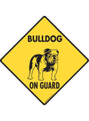 Bulldog On Guard Sign or Sticker