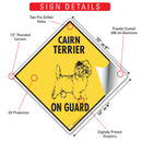 Cairn Terrier On Guard Dog Signs or Sticker-3