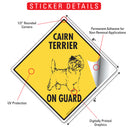 Cairn Terrier On Guard Dog Signs or Sticker-2