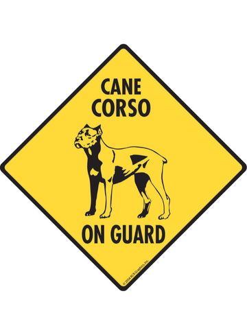 Cane Corso On Guard Sign or Sticker
