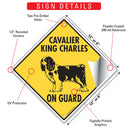 Cavalier King Charles On Guard Dog Signs or Sticker-3