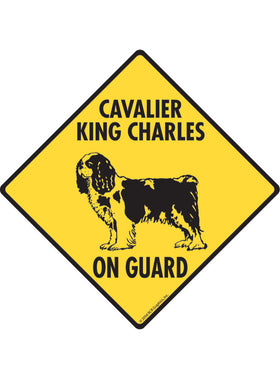 Cavalier King Charles On Guard Sign or Sticker