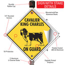 Cavalier King Charles On Guard Dog Signs or Sticker-4