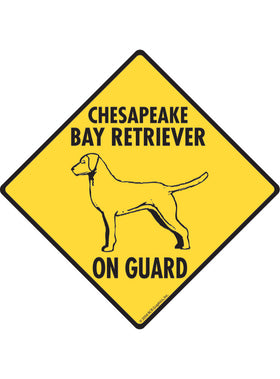 Chesapeake Bay Retriever On Guard Sign or Sticker