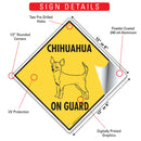 Chihuahua (Short Hair) On Guard Dog Signs or Sticker-3