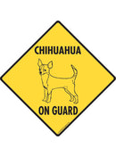 Chihuahua On Guard Sign or Sticker