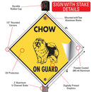 Chow On Guard Dog Signs or Sticker-4