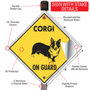 Corgi On Guard Dog Signs or Sticker-4