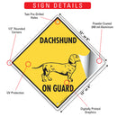 Dachshund On Guard Dog Signs or Sticker-3