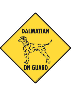 Dalmatian On Guard Sign or Sticker