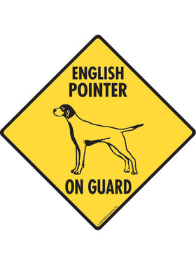 English Pointer On Guard Sign or Sticker