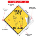 Finnish Spitz On Guard Dog Signs or Sticker-3