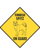 Finnish Spitz On Guard Sign or Sticker