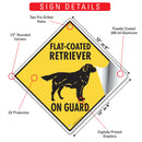 Flat-Coated Retriever On Guard Dog Signs or Sticker-3