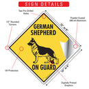 German Shepherd On Guard Dog Signs or Sticker-3