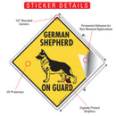German Shepherd On Guard Dog Signs or Sticker-2