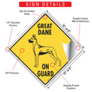 Great Dane On Guard Dog Signs or Sticker-3