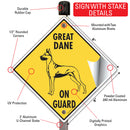 Great Dane On Guard Dog Signs or Sticker-4