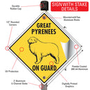 Great Pyrenees On Guard Dog Signs or Sticker-4