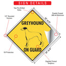 Greyhound On Guard Dog Signs or Sticker-3