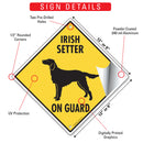Irish Setter On Guard Dog Signs or Sticker-3