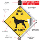 Irish Setter On Guard Dog Signs or Sticker-4