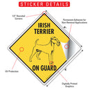 Irish Terrier On Guard Dog Signs or Sticker-2