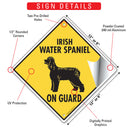 Irish Water Spaniel On Guard Dog Signs or Sticker-3