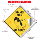 Japanese Chin On Guard Dog Signs or Sticker-3