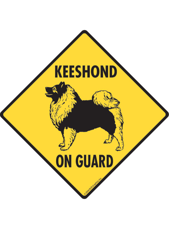 Keeshond On Guard Sign or Sticker