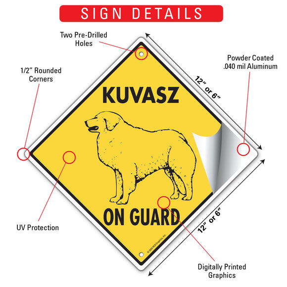 Kuvasz On Guard Dog Signs or Sticker
