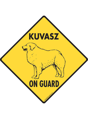 Kuvasz On Guard Sign or Sticker