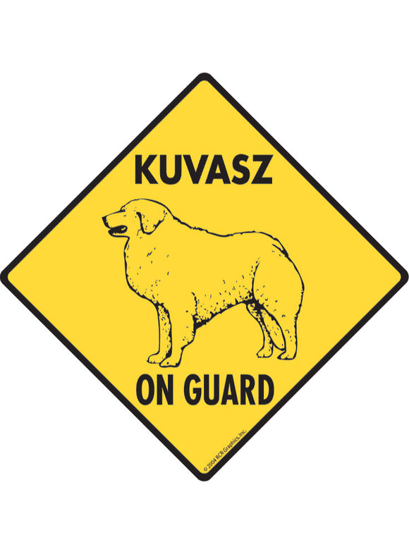Kuvasz On Guard Sign or Sticker