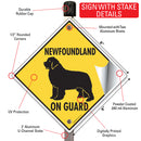 Newfoundland On Guard Dog Signs or Sticker-4