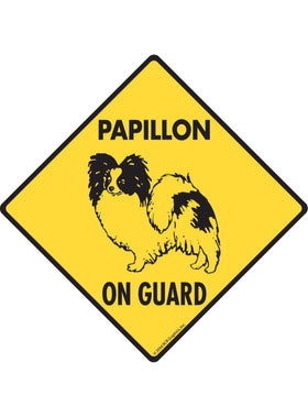 Papillon On Guard Sign or Sticker