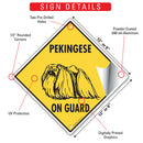 Pekingese On Guard Dog Signs or Sticker-3
