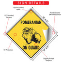 Pomeranian On Guard Dog Signs or Sticker-3