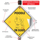 Poodle On Guard Dog Signs or Sticker-4
