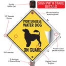 Portuguese Water Dog On Guard Signs or Sticker-4