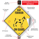 Rat Terrier On Guard Dog Signs or Sticker-4