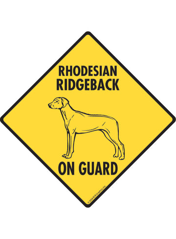 Rhodesian Ridgeback On Guard Sign or Sticker