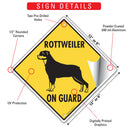 Rottweiler On Guard Dog Signs or Sticker-3