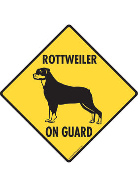 Rottweiler On Guard Sign or Sticker