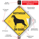 Rottweiler On Guard Dog Signs or Sticker-4