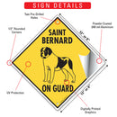 Saint Bernard On Guard Dog Signs or Sticker-3
