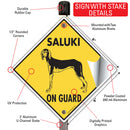 Saluki On Guard Dog Signs or Sticker-4