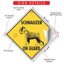 Schnauzer On Guard Dog Signs or Sticker-3